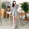 Plus Size Women's Hooded Sweater Dress for Autumn/Winter - Medium to Long Length, Loose Fit, Slim Bottoming Style