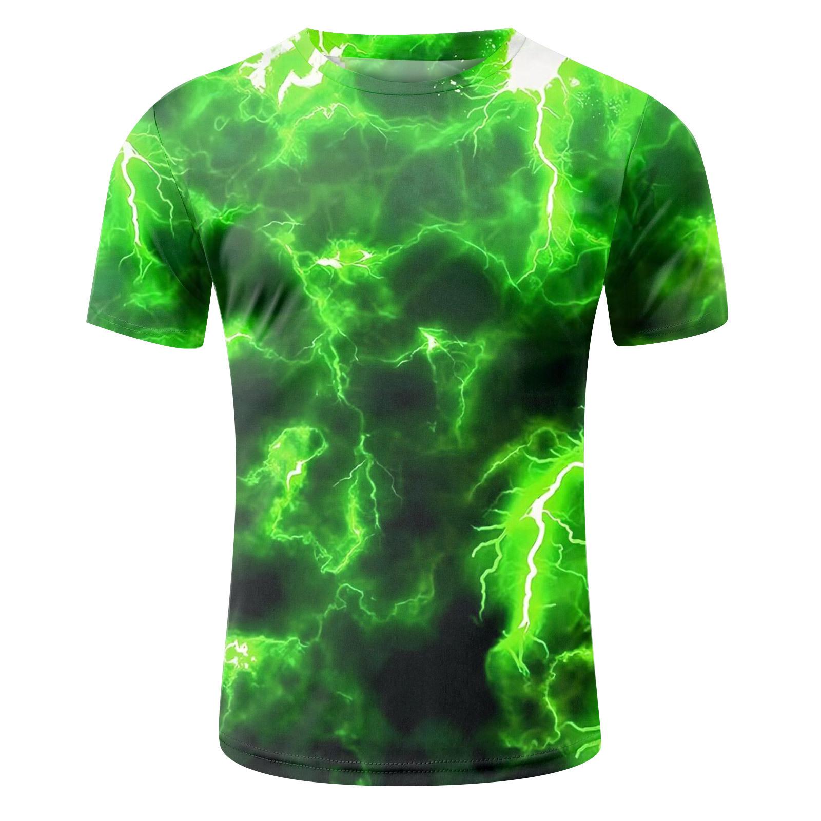 

Літня чоловіча футболка з 3D літерним друком, круглим вирізом, футболки з короткими рукавами L