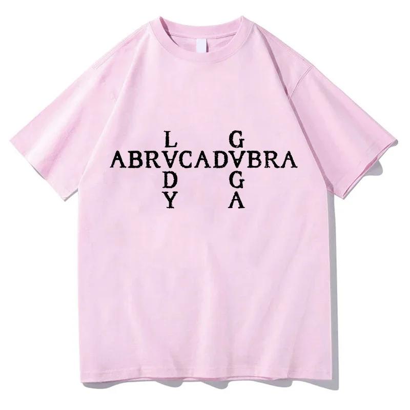 2025 Lady Gaga Abracadabra T-shirty Moda Bawełniana Koszulka dla Mężczyzn i Kobiet Vintage Odzież Unisex Lato Bawełniane Topy