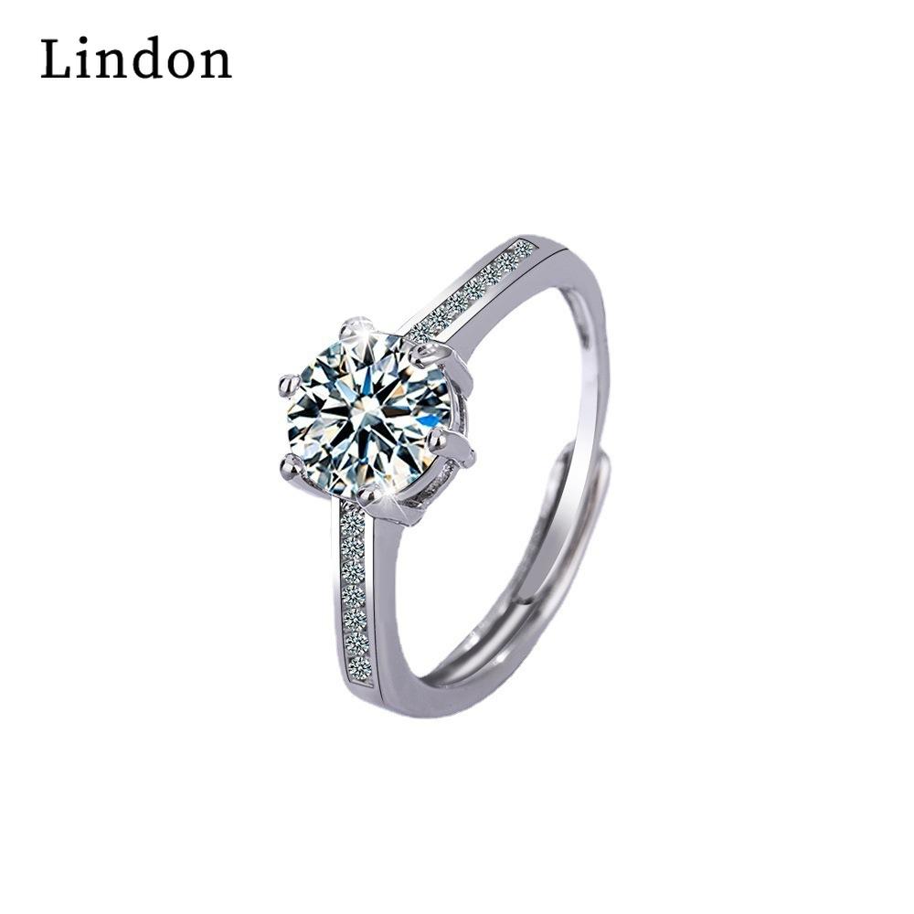 

Классическое кольцо Lindon с серебрением циркона, женские ювелирные изделия, свадебный подарок для вечеринки