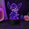 Stitch 3D Acryl Illusion Nachtlicht 16 Farbwechselnde Dekorationslichter Mit Fernbedienung Weihnachten Geburtstag Dekoration Geschenk