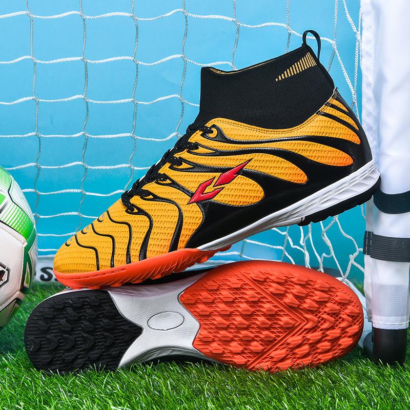 2024 Men's Soccer Shoes Large Size Ultralight Football Boots Boys Sneakers Non-Slip AG/TF Soccer Cleats Ankle Boots Unisex