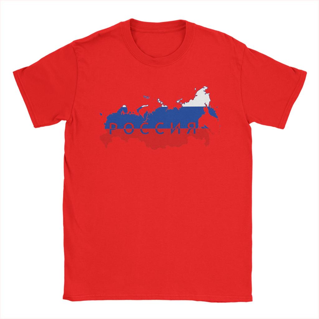 Russian Russia Map Flag Colors T Shirts Men 100 Cotton Crazy TShirts Round Collar Tee Shirt Short Sleeve Clothes 4XL 5XL