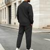 Herren Herbst Winter Freizeit Reverskragen Langarm Strickjacke Einreiher Farbe Schlanke Passform Jacke