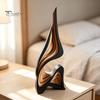 Handgefertigte Holz-Kunstdekoration Abstrakte Holzskulptur, Moderne minimalistische massive Figur für Wohnzimmer, anspruchsvolles Zimmer, Tischdekoration, Unregelmäßig