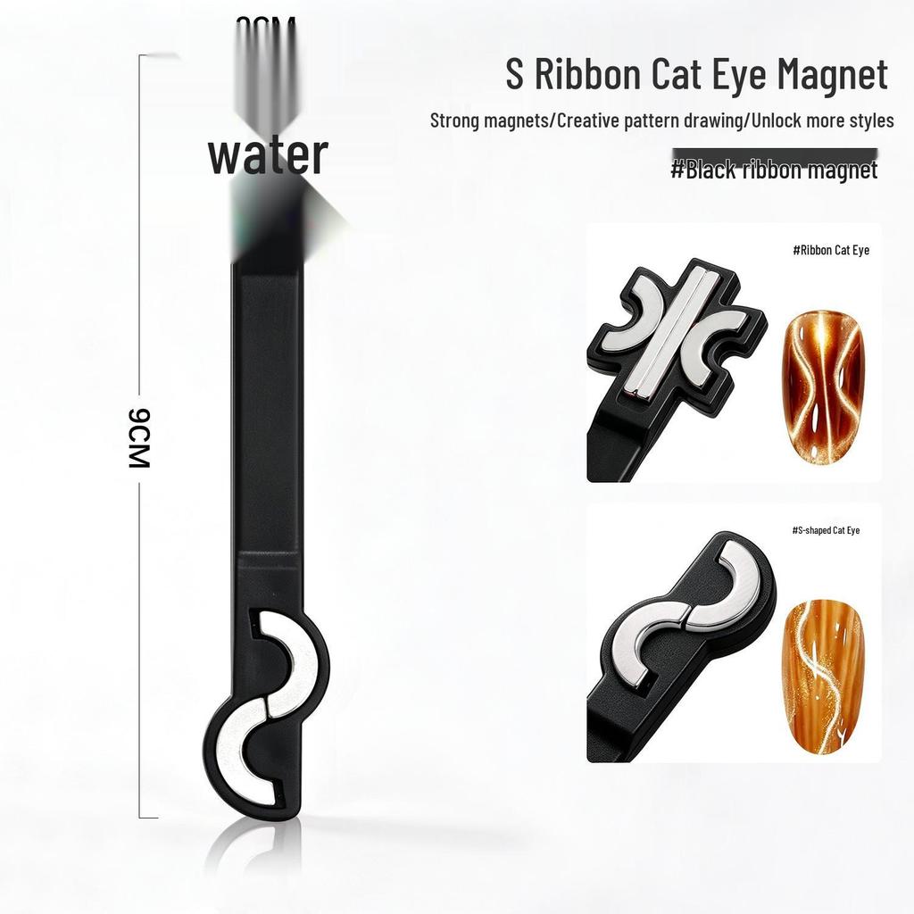 Nail Art Double-Ended Cat Eye Gel Wand with Powerful Gold Magnet