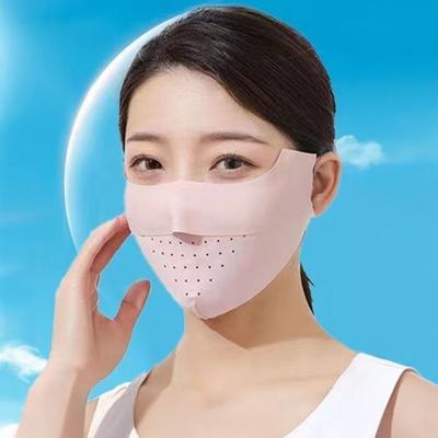Face Guard Seamless Breathable Holes Design Sunscreen 3D Slim Design Face Guard UPF