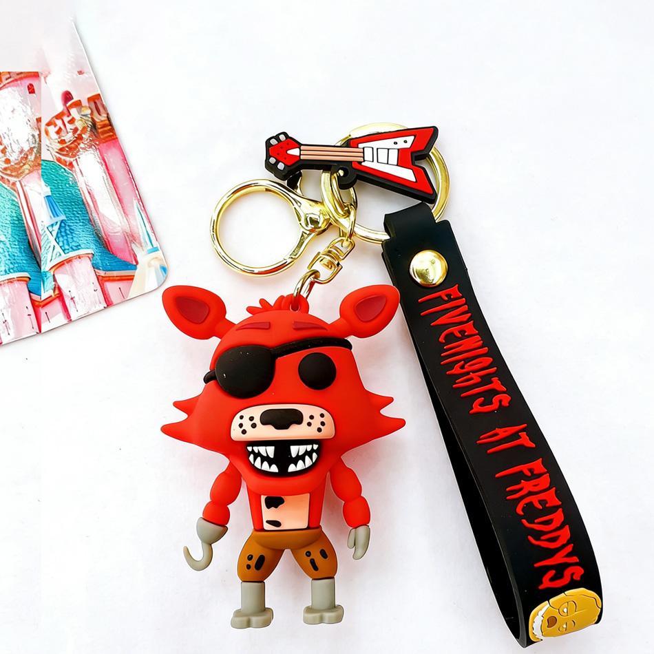 

Car FNAF Game Keychains Anime Action Figures Keyrings Five Night At Fredys Doll Key Chains Key Rings Pendant Charms Accessories