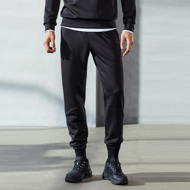 Anta Dynamická technologie Pletené zúžené sportovní kalhoty Pánské spodky Černá 952137734-2