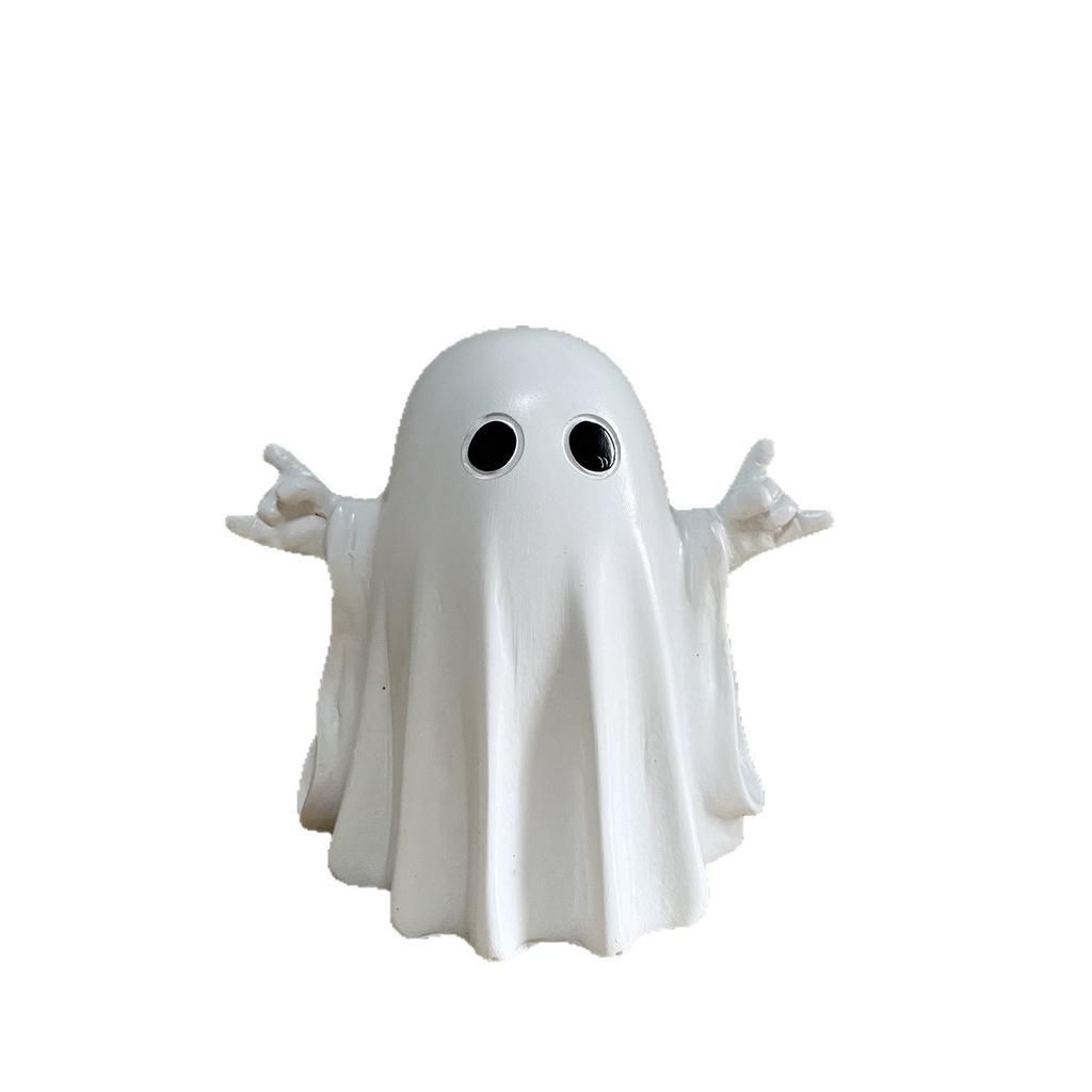 New product cute white ghost party decoration garden ornament study desktop decoration small ornament