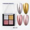 Aurora Metallic Mirror Nail Art Powder - Four-Color Mix