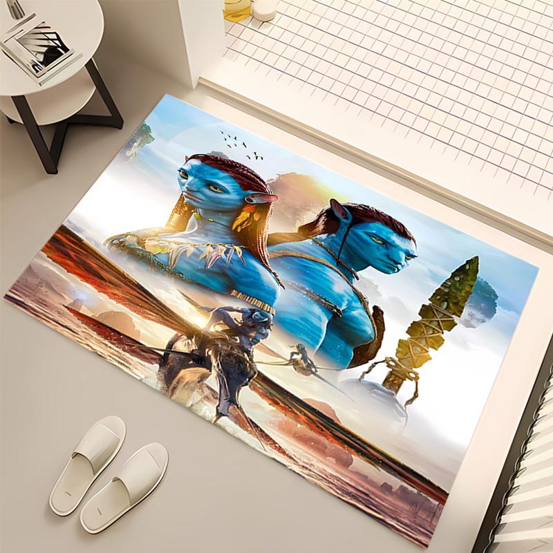 1pc Avatar Print Area Rug - Soft, Washable Non-Slip Indoor Mat, Living Room, Home Office Decorative Rug,Office Decorative