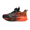 2026New children's rotating buckle sports shoes, boys' racing running shoes, fluorescent green mesh, breathable, for middle and large-sized children