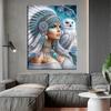 Fantasy Woman And Owl DIY Diamond Painting New 2024 Cross Stitch Mosaic Diamond Embroidery Sale For Home Decor Gift J3976
