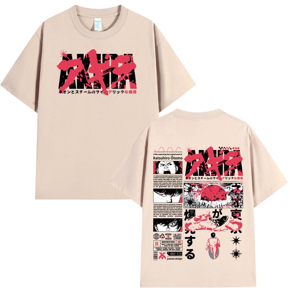 Anime Akira T Shirts 90s Japanese Unisexga Science Movie Shotaro Kaneda T-shirt Unisex's Women Clothing Fashion Cotton Casual T-shirts