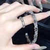 Niche Design Sense Full Of Diamonds Zircon High-End Sense Fashion Opening Bracelet Cold Wind Bracelet Women