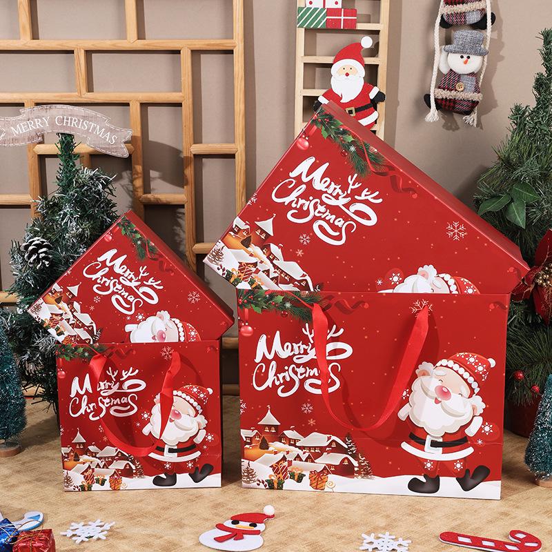 Original Christmas Gift Box: Snack Nuts, Hat, and Purse Set Souvenir
