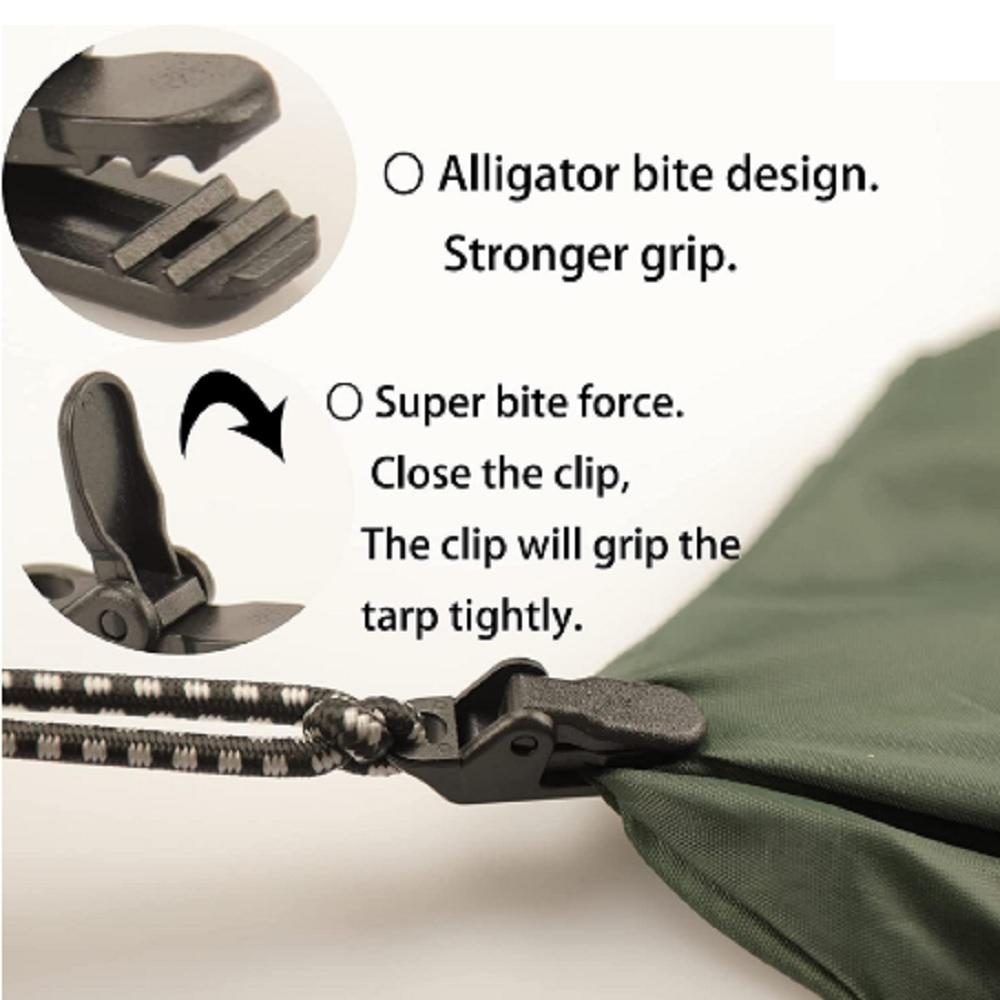 60 STK Gjenbrukbar Heavy Alligator Camping Telt Markise Tarp Clips Fast klemme Krokodille Clips