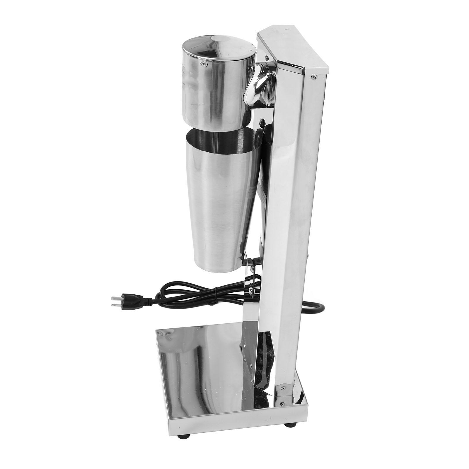 

180 Вт 18000 об/мин Машина для приготовления молочных коктейлей Тихий Электрический Миксер для Молочных Коктейлей из Нержавеющей Стали с Чашкой 800 мл для Кухни Коммерческий US Plug серебряный