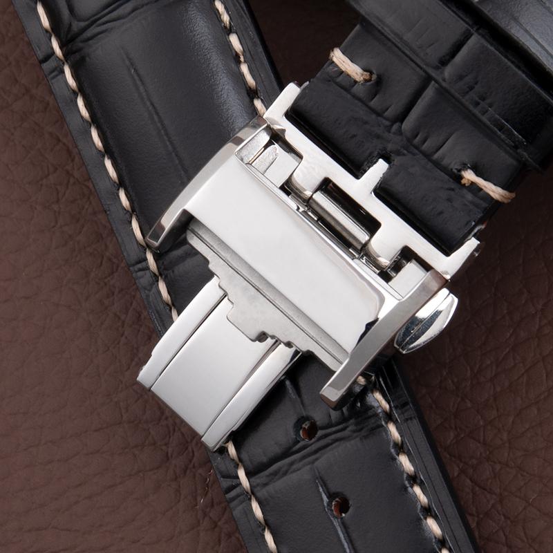 Soft Cowhide Leather For Longines Strap Masters Collection L3 L4 L2.628/L2.673 Watch Band Butterfly Buckle 19 20 21 22mm Belt