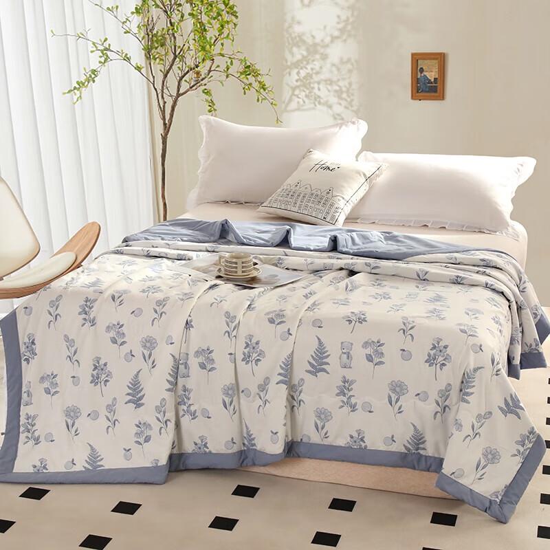 

JUNXINGAZHENXIN Flowers Bloom in Midsummer Brushed Printed Summer Quilt