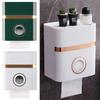 1Pcs Light Luxury Style Tissue Box Wall Mount Bathroom Tray Shelf New Roll Paper Storage Box