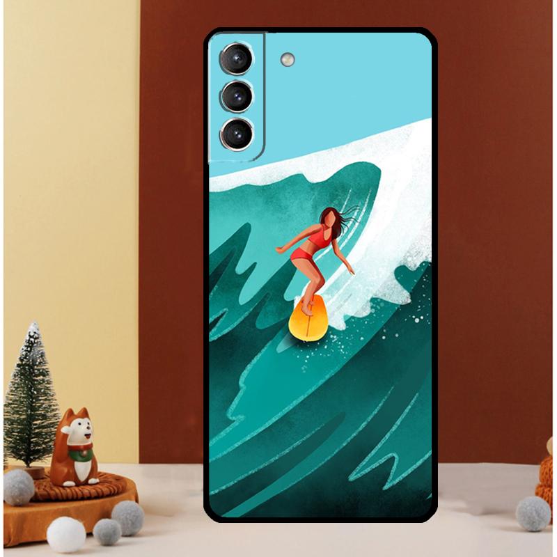 

Чехол-волна для серфинга для Samsung Galaxy S26 S25 Ultra S23 S20 FE S21 S22 S24 Plus S10 S25 FE Обложка Funda Galaxy S26Ultra