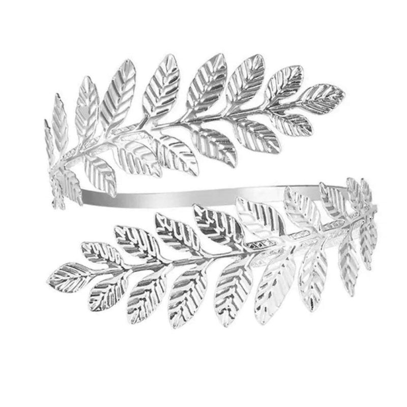 Fashion Golden Leaves Open Adjustable Arm Ring Fashion Special-Interest Bracelet Dunhuang Egypt Vintage Jewelry Accessories