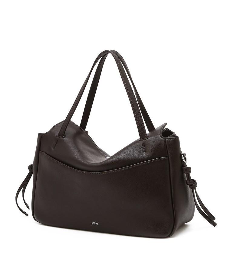 Athe Vanessabruno [Demain] Dark Brown Leather Deman Tote Bag S Aaba6F281W3