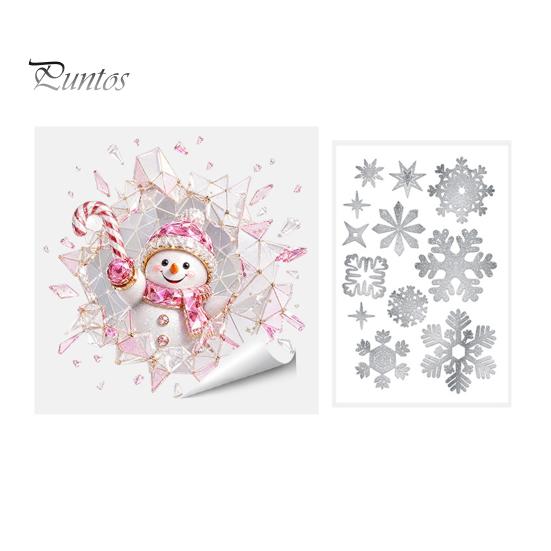 Living Room Christmas Accents 2Pcs Stained Glass Style Window Clings, Double?Sided Printed Xmas Static Indoor Outdoor Festive Signs Decals, Snowman