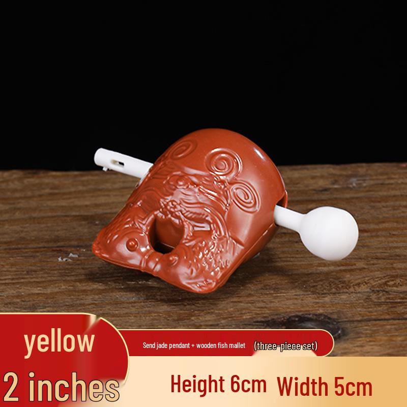 Solid Camphor Wood Percussion Instrument - Traditional Small Dharma Wooden Fish for Household Use