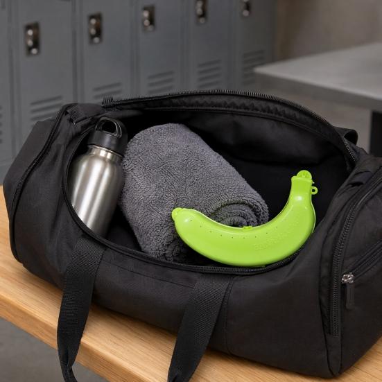 2PCS Banana Storage Box, Food Grade Plastic Banana Protector, with Vent Holes Portable Hard Shell Snap Closure Container, for Lunch Travel Camping