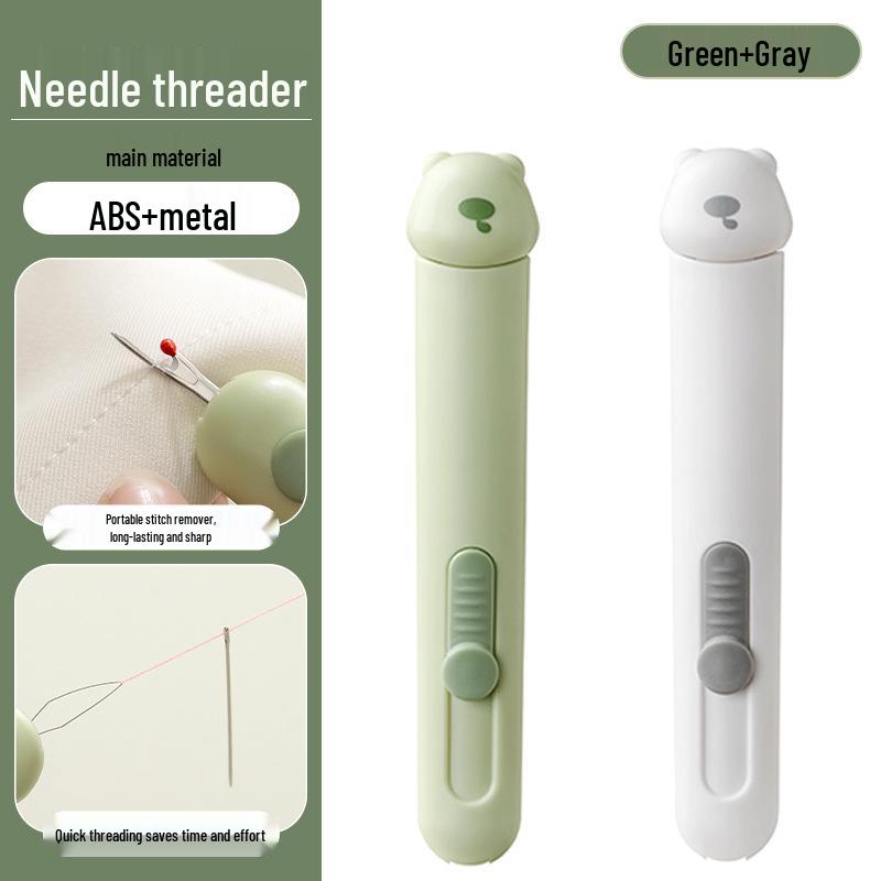 Little Bear 2-in-1 Needle Threader & Stitch Ripper with Needle Case