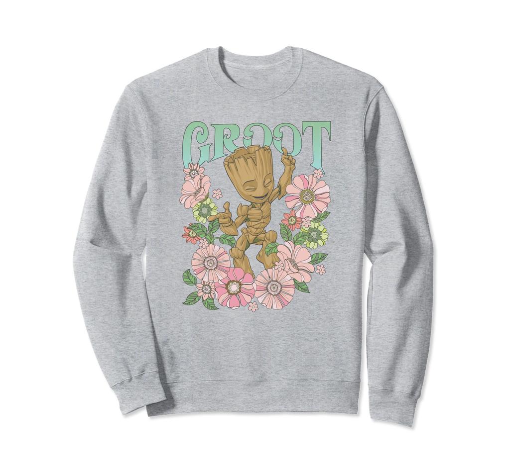 Marvel Guardians of the Galaxy Groot Floral Dance Poster Sweatshirt
