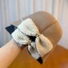 Women's Autumn and Winter Fashionable Warm Bowknot Fisherman Hat, Internet Celebrity Bucket Hat, Korean Style Versatile Knitted Hat