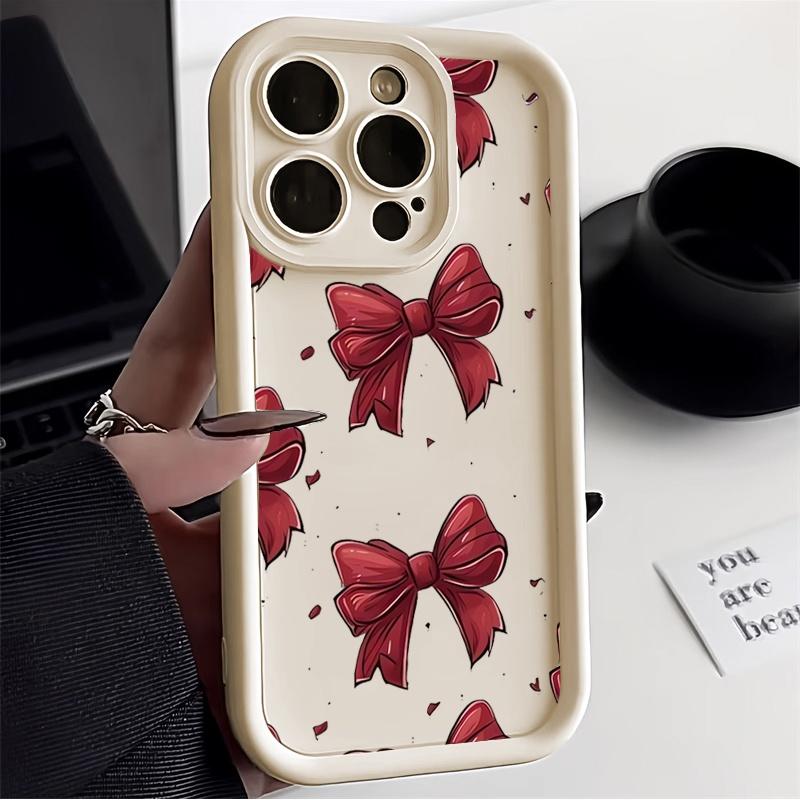 Love Heart Phone Case For Google Pixel 10 9 8 7 Pro XL 8A 7A 9Pro 7Pro 8Pro 9ProXL Silicone Red Bowknot Tie INS Fashion Cover