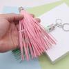 Ethnic Style Rhinestones Pendant Zinc Zinc Alloy Car Keyring Lovely Leather Tassel Keychain  Women