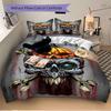 3pcs bedding set Pumpkin Skull Includes 1 Comforter + 2 Pillowcases, Without Pillow Inserts, Soft Comfortable, Lightweight Breathable, Print