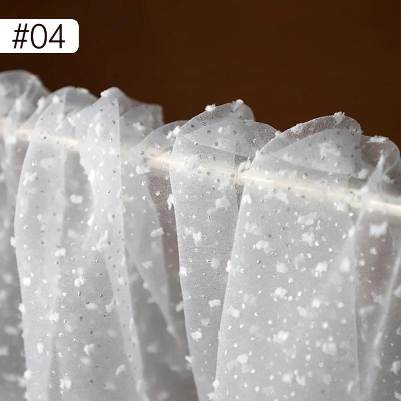 Seersucker Lace Fabric Black Polka Dot Tulle Fabric for Wedding Dress Bridal Veil Tutu Dress Baby Girls Puffy Clothing Sewing