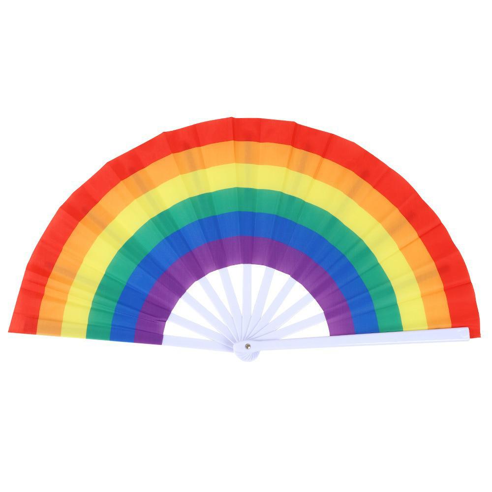 Leque dobrável de 7 polegadas de cor sólida - Acessório de performance de dança e para refrescar