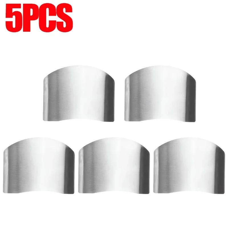 1/5PC Stainless Steel Finger Guard Safety Cut Vegetables Adjustable Hand Guard Kitchen Tool Finger Protector Tool Kitchen Gadget