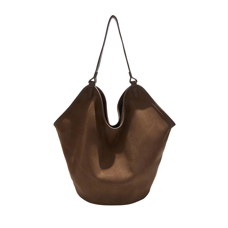 Autumn and Winter Retro Large-capacity Bag Women's 2025 New Fashion Commuter Shoulder Bag High-end Portable Tote Bag