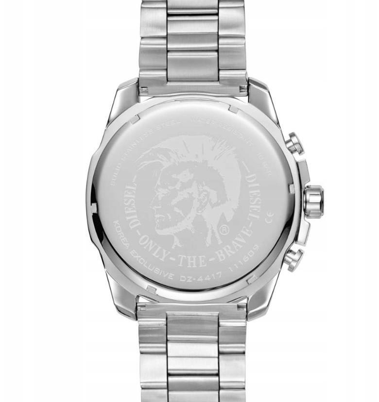 Diesel DZ4417 men's watch Silver strap Blue dial 50mm + box