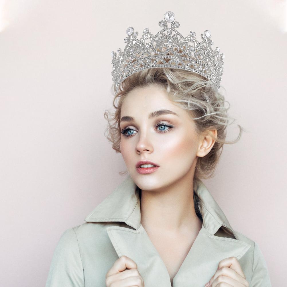 Queen Crown for Women Rhinestone Wedding Crown Tiara Costume Party Hair Accessories for Birthday Pageant Prom