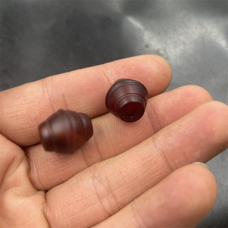 Ten Thousand Jade Retro Distressed Dark Striped Agate Barrel Beads