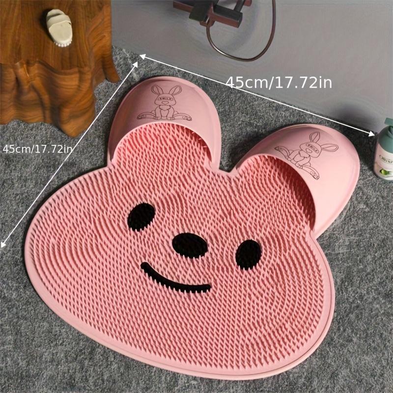 New Foot Scrubbing Machine for Washing Feet and Removing Dead Light Beige, Shower Room Floor Mat Silicone Lazy Foot Washing Scrubber