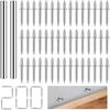 200 Pcs Galvanized Double-Head Nails for Skirting Boards - Seamless, Light Gray Metal