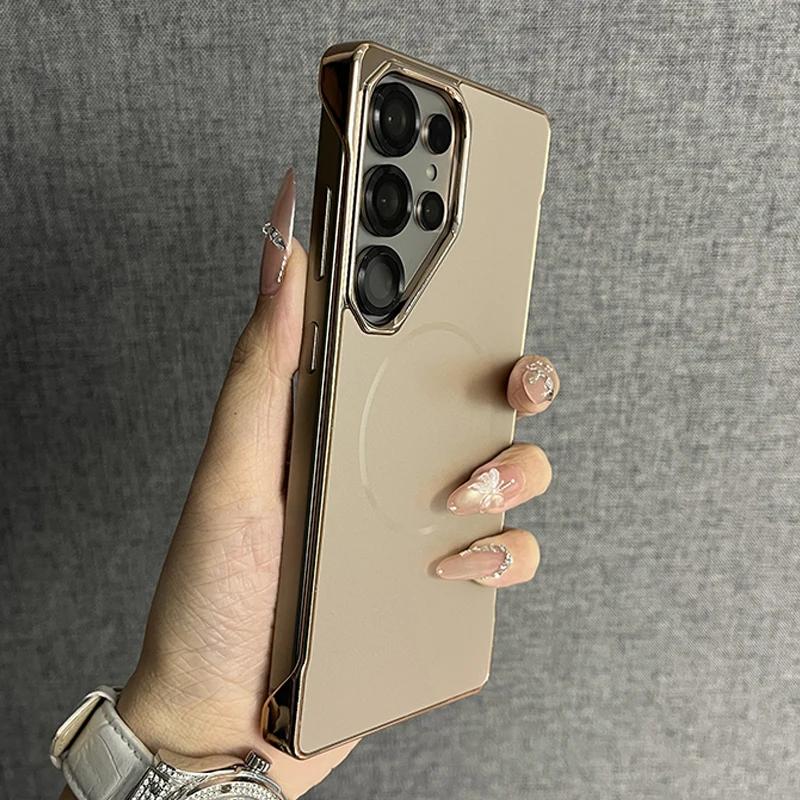 For Samsung S25Ultra for Magsafe Case Business AG Slim Matte Framless Heat Dissipation Cover for Galaxy S23 S22 S24 Ultra Fundas