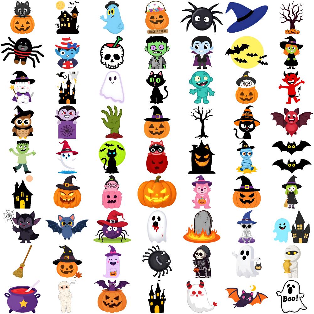 63 Stück Temporäre Tattoos Halloween Aufkleber Temporäre Tattoo Aufkleber Gruselige Aufkleber Für Kinder Jungen Schultern black