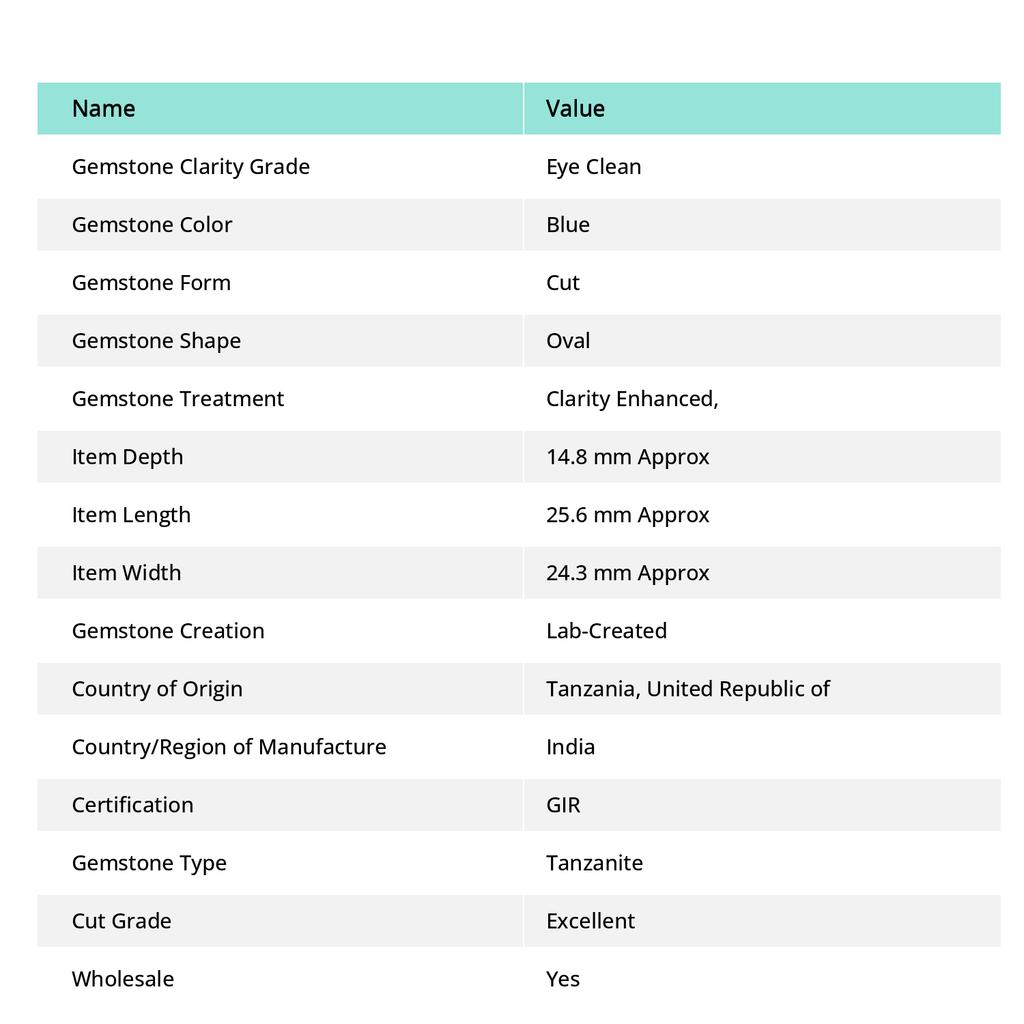 Blue Tanzanite Pear Cut Lab Created 54.10 Ct CERTIFIED Huge Size Gemstone m-1070-k
